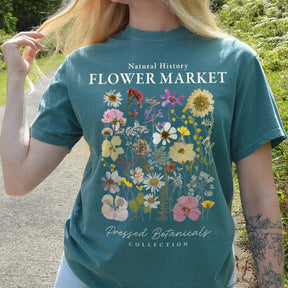 Flower Market Granola Girl Camping T-Shirt