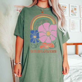 Retro Garden Flowers Blossom T-Shirt