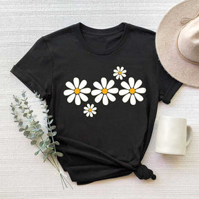 Three Daisy Flower Women T-Shirt