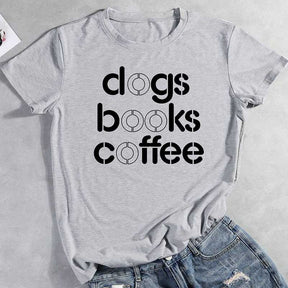 Dog Book and Coffee T-Shirt