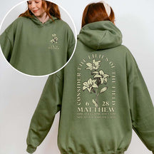 Boho Dark Academia Wildflower Hoodie