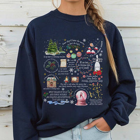 Christmas Song Lyrics Collage Sweatshirt