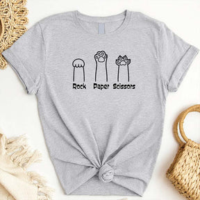 Rock Paper Scissors Cat Lover T-Shirt