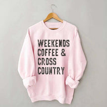 Weekends Coffee And Cross Country Runner Sweatshirt