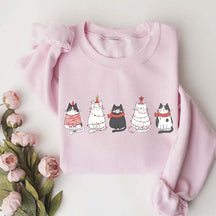 Cute Cat Christmas Women Sweatshirt