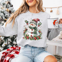 Festive Winter Snowman Christmas Sweatshirt