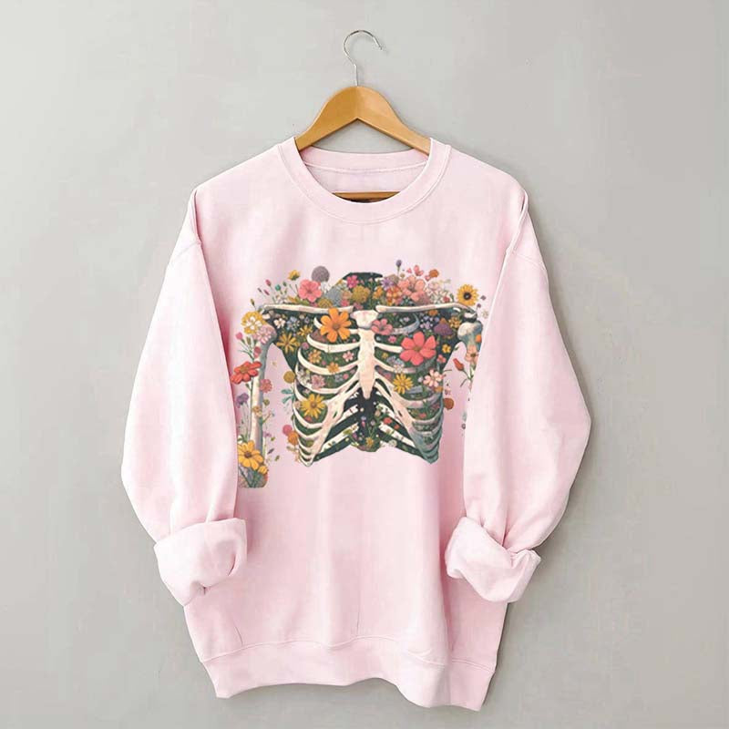 Rib Cage Cottagecore Wildflower Sweatshirt