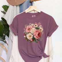 Boho Peony Flower T-Shirt