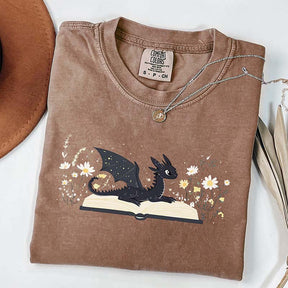 Dragon Book Fantasy Bookworm T-Shirt