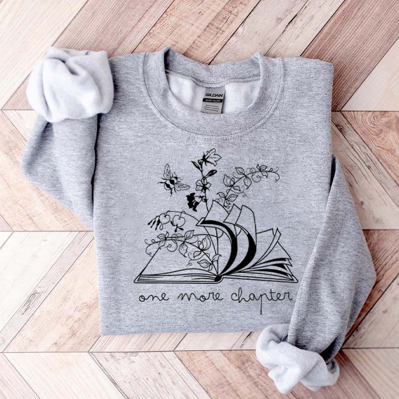 Floral One More Chapter Bookish Sweatshirt