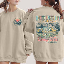 No City Lights Just Camp Fire Nights School Sweatshirt