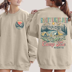 No City Lights Just Camp Fire Nights School Sweatshirt