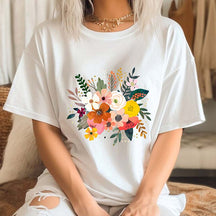 Retro Floral Corsage T-Shirt