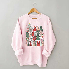 Retro Christmas Book Tree Sweatshirt