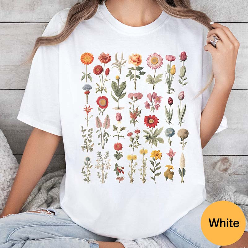 Colorful Garden Lover Wildflowers T-Shirt