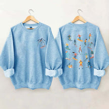 Retro Cute Ski Girl Sweatshirt