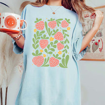 Boho Summer Fruits Strawberries T-Shirt