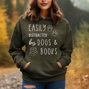 Dogs And Books Reading Hoodie