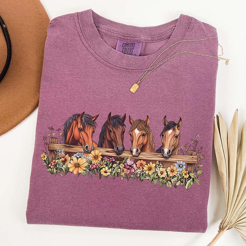 Western Horse Ranch Girl T-Shirt