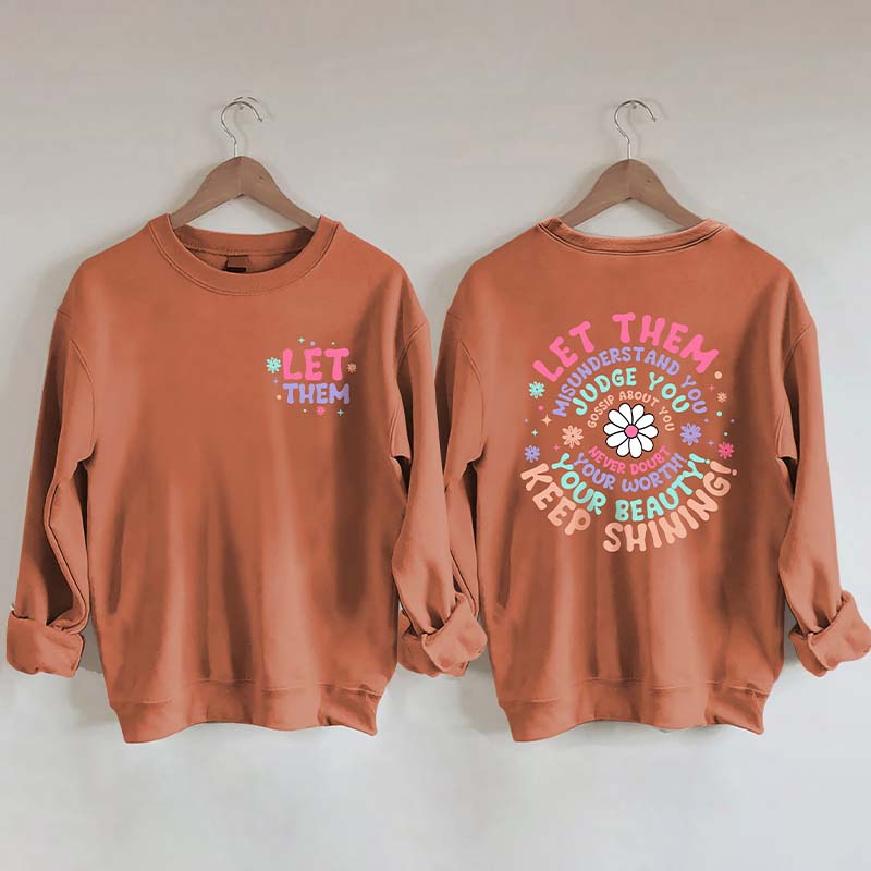 Let Them Women Sunflower Sweatshirt