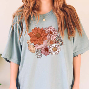 Boho Floral Bouquet Wildflowers T-Shirt