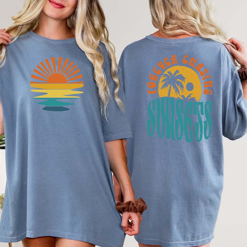 Forever Chasing Sunsets Beach Vacation T-Shirt