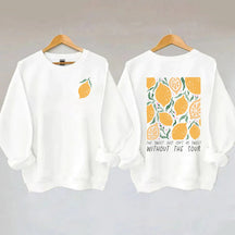 Lemon Hippie Flowers Motivational Sweatshirt