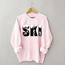 Skiing Snowflake Sweatshirt