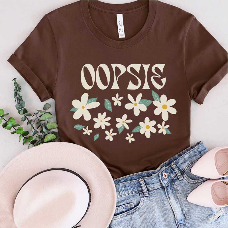 Trendy Retro Oopsie Daisy T-Shirt