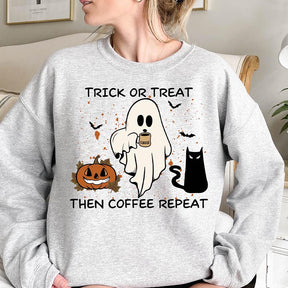 Halloween Trick or Treat Coffee Lover Sweatshirt