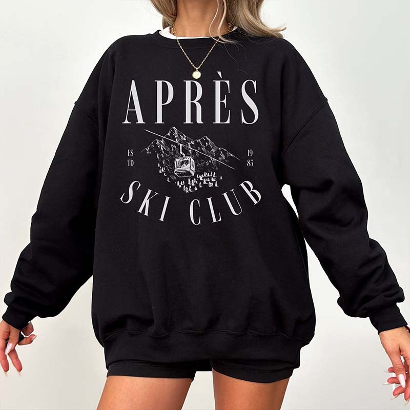 Retro Apres Ski Club Trip Trendy Sweatshirt