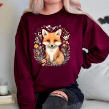 Cute Floral Fox Lover Sweatshirt