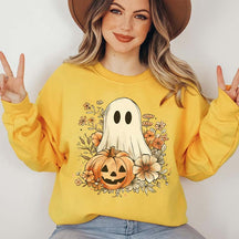 Retro Cute Floral Ghost Sweatshirt