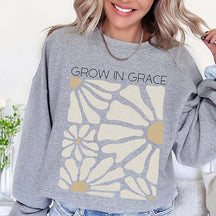 Boho Flowers Grow In Grace Sweatshirt