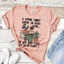 House Plant and Book Lover T-Shirt