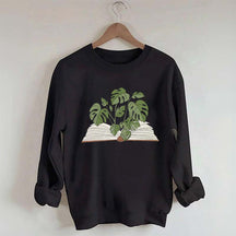 Monstera  Plant Book Comfort Colors Sweatshirt