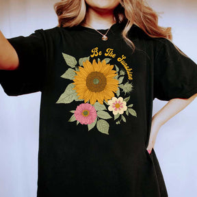 Sunflower Garden Womens Fall T-Shirt