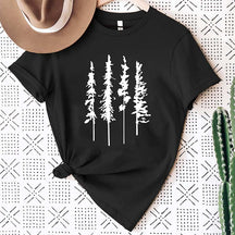 Pine Tree Mountains Camping Adventure T-Shirt