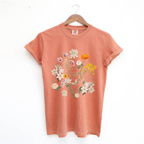 Floral Graphic Nature Dyed T-Shirt