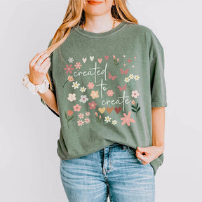 Boho Christian Religious Wildflowers T-Shirt