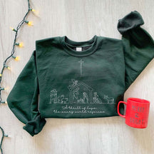 A Thrill Of Hope The Weary World Rejoices Sweatshirt