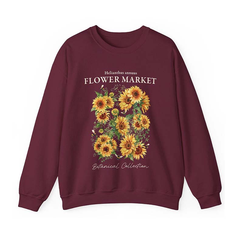 Vintage Sunflower Helianthus annuus Sweatshirt