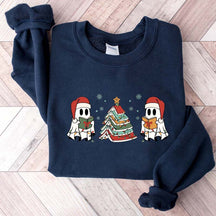 Christmas Ghost Book Reading Sweatshirt