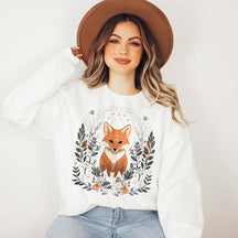 Cute Fox Cottagecore Forest Sweatshirt