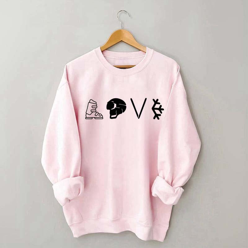 Love Skiing Vacation Sweatshirt