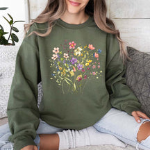 Pressed Flowers Floral Nature Sweatshirt