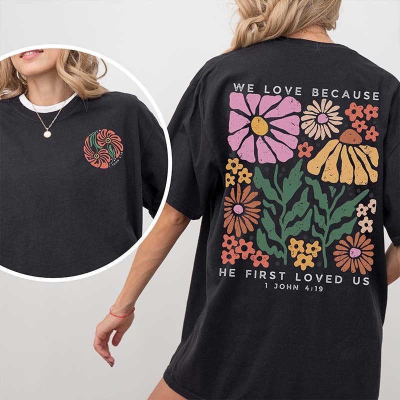 Boho Vintage Faith Floral Religious T-Shirt