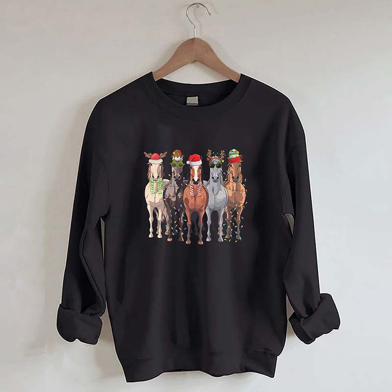 Horses Merry Christmas Sweatshirt