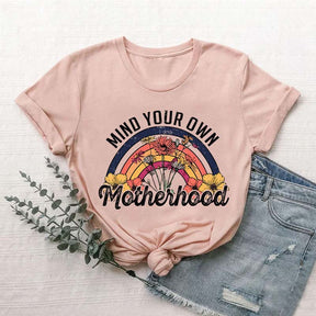 Boho Hippie Mom Motherhood T-Shirt