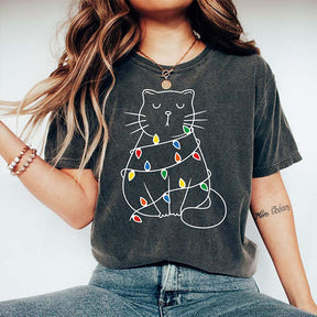 Cute Cat Mom Christmas Funny T-Shirt